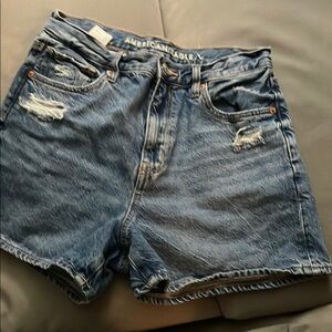 American Eagle Outfitters Blue Jean Shorts Distressed Style